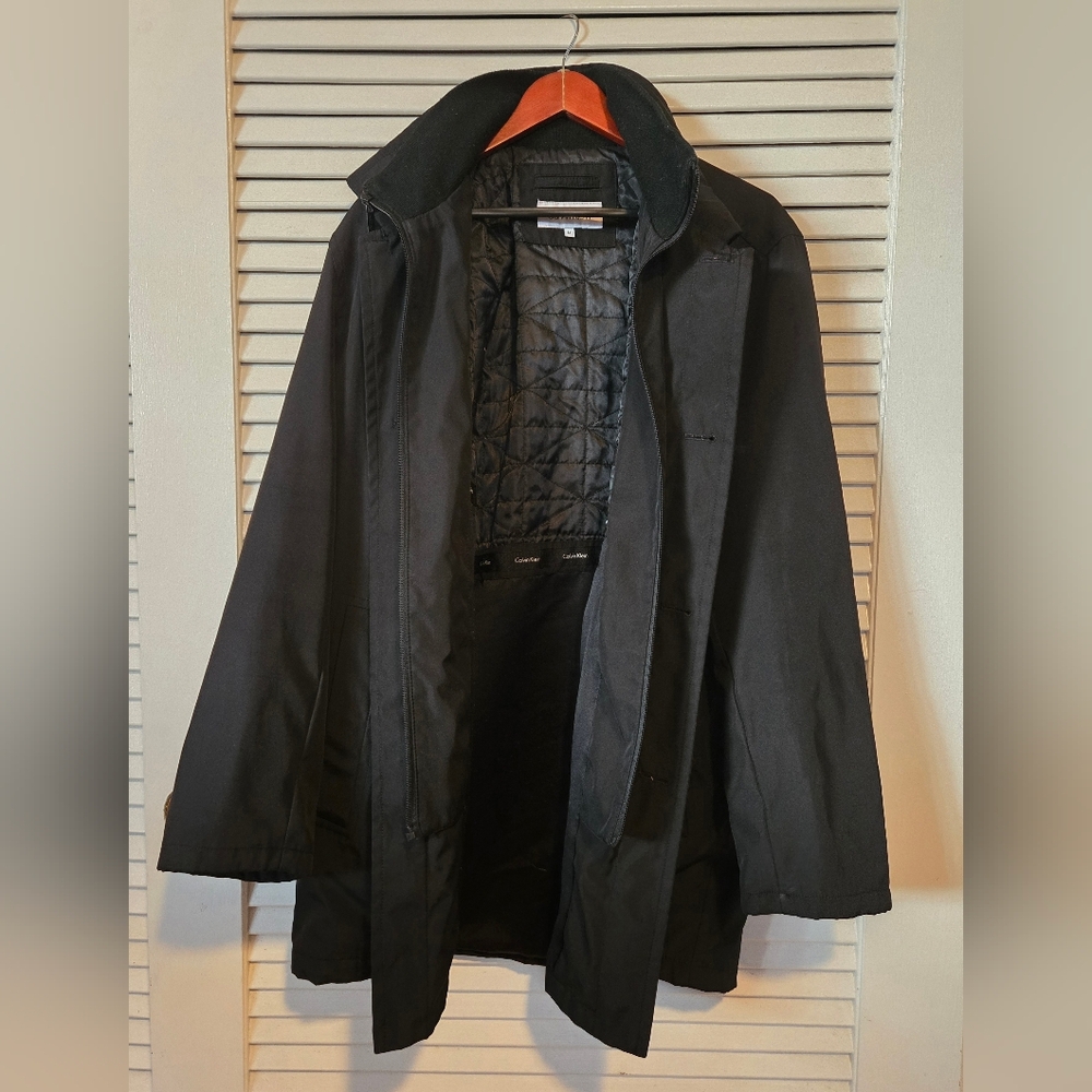 Calvin Klein Men's Fall / Spring Black Classy Long Jacket Size M